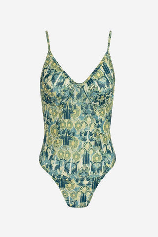 Underwire Swimsuit - Olive Mandala