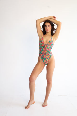 V Neck Swimsuit - Love Bird