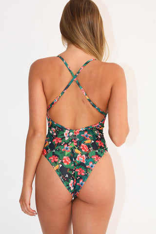 V Neck Swimsuit - Toucan