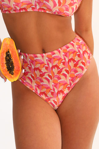 High Waisted Bottom - Pink Garden