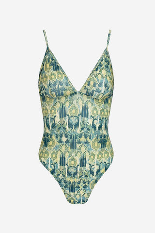 Fato de banho Triangular - Olive Mandala
