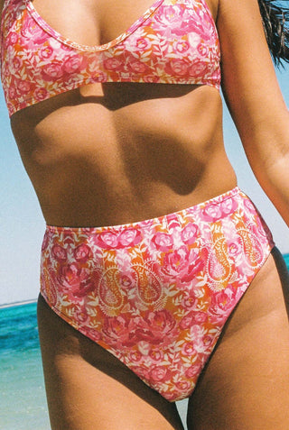 High Waisted Bottom - Rose Bombay