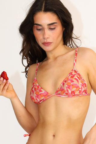 Triangle Top - Pink Garden